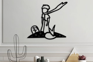 Décoration murale Le Petit Prince - Noir - 58 x 54 cm