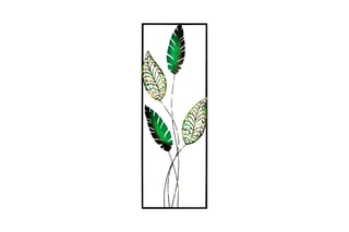 Décoration murale Timeyi 3 - Noir et vert - 32 x 90 cm