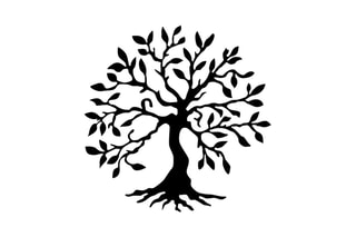 Décoration murale Tree  - 60 x 60 cm - Noir