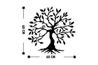 Décoration murale Tree  - 60 x 60 cm - Noir