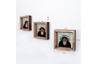3 tableaux en pin - 15 x 15 cm - Impression UV