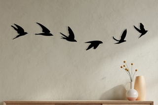 6 décorations murales - Noir