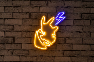 Néon mural LED Pikachu Pokémon - Jaune et bleu - 25,2 W