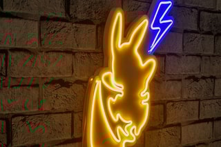 Néon mural LED Pikachu Pokémon - Jaune et bleu - 25,2 W