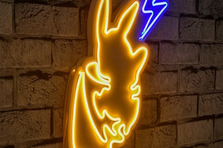 Néon mural LED Pikachu Pokémon - Jaune et bleu - 25,2 W