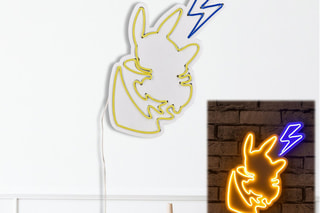Néon mural LED Pikachu Pokémon - Jaune et bleu - 25,2 W