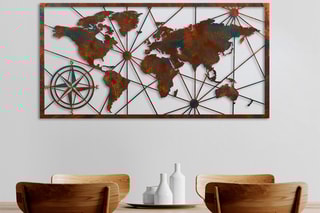 Décoration murale - Marron et gris - 120 x 60 cm