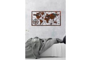 Décoration murale - Marron et gris - 120 x 60 cm