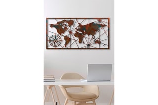 Décoration murale - Marron et gris - 120 x 60 cm