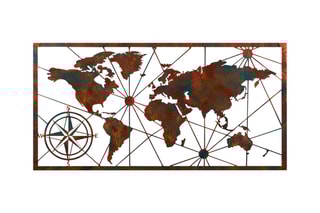 Décoration murale - Marron et gris - 120 x 60 cm