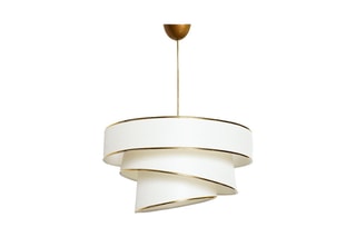 Suspension Couper - Blanc et doré - 60 W
