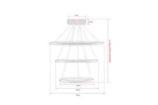 Suspension LED Ursae - Blanc - 60-80 W