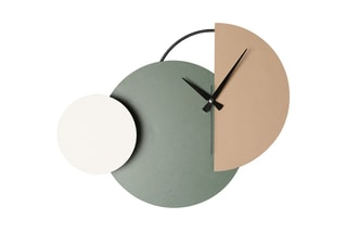Horloge murale Mateen - 47 x 31 cm - Vert et beige