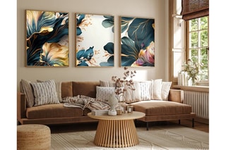 Triptyque Huhu - 50 x 70 cm