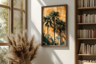 Peinture décorative encadrée en MDF Igor - 50 x 70 cm