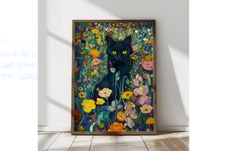 Peinture décorative encadrée en MDF Hippolyte - 50 x 70 cm