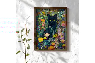 Peinture décorative encadrée en MDF Hippolyte - 50 x 70 cm