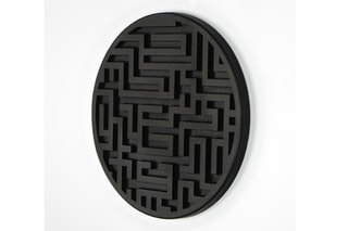 Décoration murale en épicéa - 33 x 33 x 2 cm - Noir