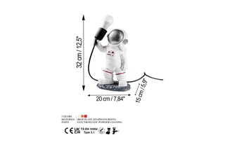 Lampe à poser Astronaut - Blanc et noir - 40 W