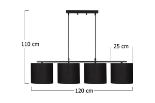 Suspension - Noir - 4 x 40 W