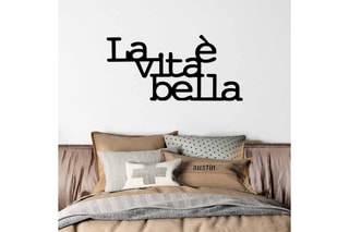 Décoration murale Vita E Bella 1 - Noir - 60 x 30 cm