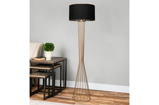 Lampadaire en bois - Naturel - 60 W