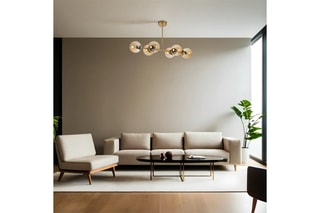 Suspension - Doré - 6 x 40 W