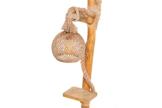 Lampadaire Yildo - Noir et doré - 2 x 60 W