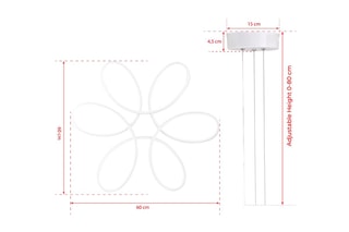 Suspension LED - Blanc - 60-80 W