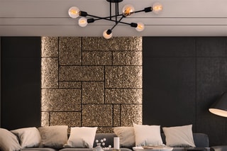 Suspension Flower - Noir - 6 x 40 W