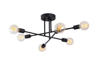 Suspension Flower - Noir - 6 x 40 W