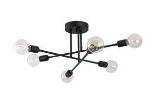 Suspension Flower - Noir - 6 x 40 W