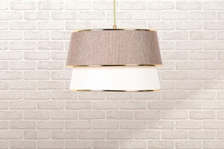 Suspension - Beige et crème - 60 W