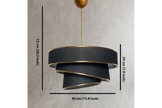 Suspension Couper - Noir et doré - 60 W