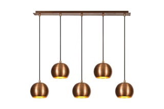 Suspension Sivani - Marron et noir - 5 x 40 W
