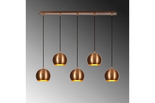 Suspension Sivani - Marron et noir - 5 x 40 W