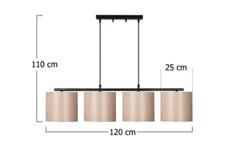Suspension Valiz - Noir et crème - 4 x 100 W