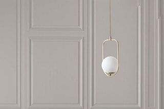Suspension Ahy Tekeli - Doré et blanc - 60 W