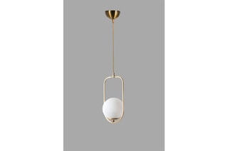 Suspension Ahy Tekeli - Doré et blanc - 60 W