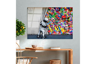 Tableau en verre trempé Bérénice - 100 x 70 cm