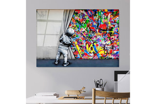 Tableau en verre trempé Bérénice - 100 x 70 cm