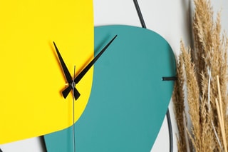 Horloge murale Brazil - 58 x 55 cm - Jaune et vert
