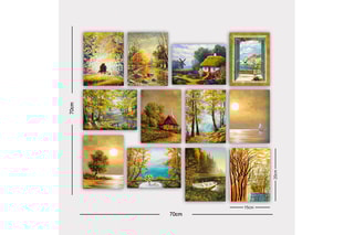 12 tableaux - 20 x 15 cm