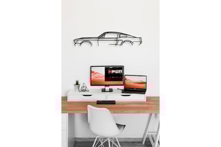 Décoration murale Ford Mustang Shelby, 1967 - Noir - 70 x 15 cm