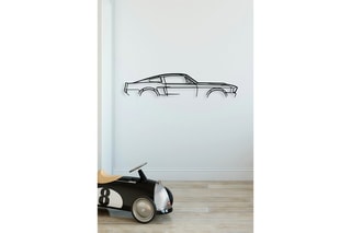 Décoration murale Ford Mustang Shelby, 1967 - Noir - 70 x 15 cm
