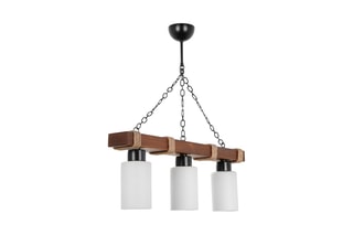 Suspension Jasmin - Blanc et naturel - 3 x 40 W 