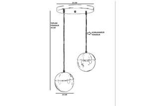 Suspension - Doré - 2 x 40 W
