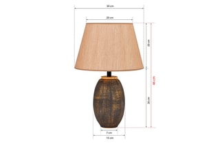 Lampe à poser TM169 - Marron et doré - 60 W