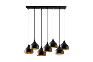 Suspension Tattoo - Noir et doré - 7 x 60 W