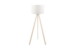 Lampadaire en bois - Naturel - 60 W